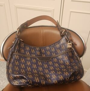 Dooney & Bourke Blue and Gold Women's Bag